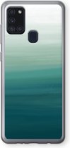 Case Company® - Samsung Galaxy A21s hoesje - Ocean - Soft Cover Telefoonhoesje - Bescherming aan alle Kanten en Schermrand