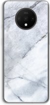 Case Company® - OnePlus 7T hoesje - Witte marmer - Soft Cover Telefoonhoesje - Bescherming aan alle Kanten en Schermrand