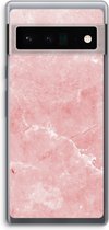 Case Company® - Google Pixel 6 Pro hoesje - Roze marmer - Soft Cover Telefoonhoesje - Bescherming aan alle Kanten en Schermrand