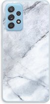 Case Company® - Samsung Galaxy A73 hoesje - Witte marmer - Soft Cover Telefoonhoesje - Bescherming aan alle Kanten en Schermrand