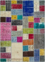 KARUN VINTAGE MULTI VLOERKLEED PATCHWORK HANDGEWEVEN