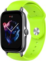 Siliconen Smartwatch bandje - Geschikt voor  Amazfit GTS 3 sport band - lichtgroen - Strap-it Horlogeband / Polsband / Armband