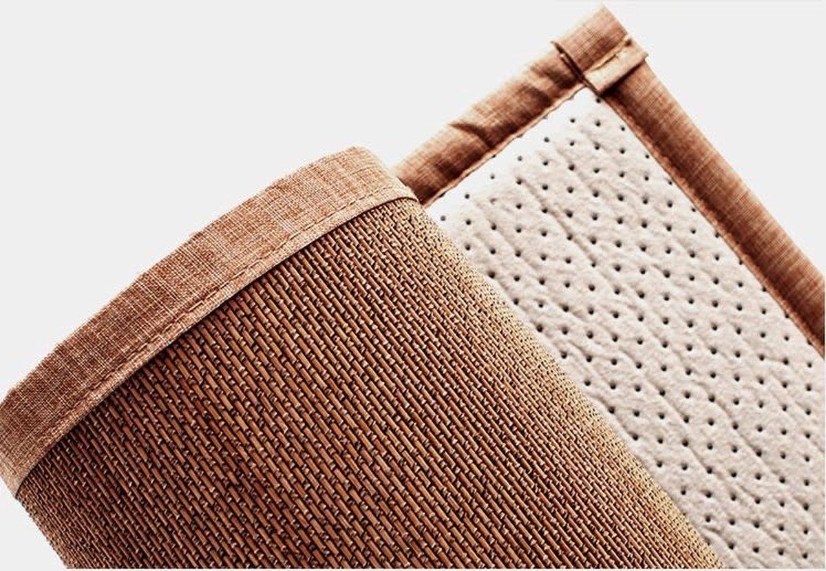 Fine Asianliving Oosters Vloerkleed Handgemaakt Bruin Bamboe Anti-slip L180xB120cm