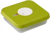 vershoudbox Dial 0,9 L 17,2 cm transparant/groen