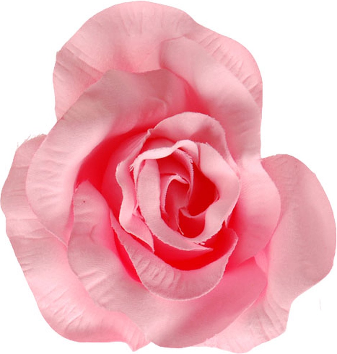 Haarclip grote roze roos - 9 cm