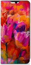 Hoesje met Tekst Geschikt voor Samsung Galaxy A33 5G Smart Cover Tulips