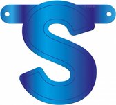 slingerletter S 12,5 x 11 cm karton blauw