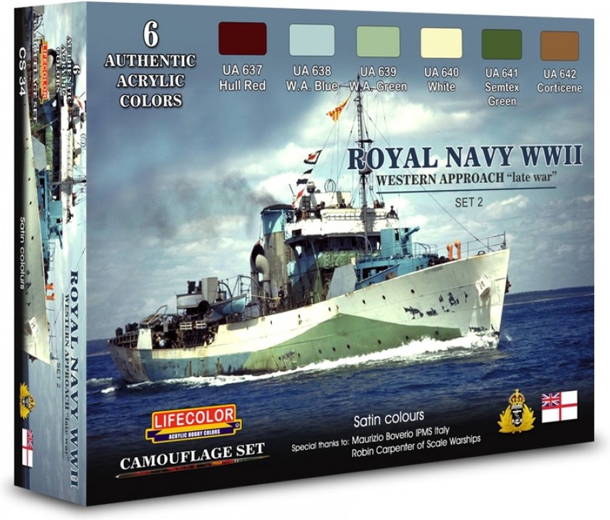 CS34 Lifecolor Royal Navy WWII Set 2 Western Approch