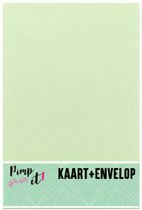 envelop en kaart 10 x 15 cm papier groen 8 stuks