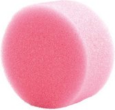 grimeersponsje rond 6 x 3 cm foam roze