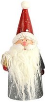 kerstmanbeeld Saami 18,5 cm keramiek rood/wit