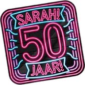 huldeschild Neon 50 Sarah 50 x 50 cm karton zwart