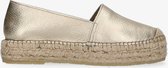 Tango | Vienna 3-i soft gold metallic leather basic espadrille - thick natural outsole | Maat: 38