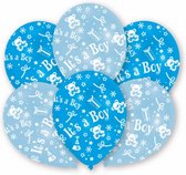 ballonnen It's A Boy 27,5 cm latex blauw/wit 6 stuks