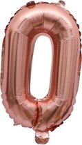 Folieballon / Letterballon Rose Goud  - Letter O - 41cm