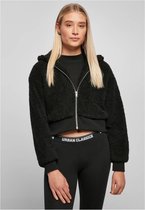 Urban Classics Jacket -XS- Short Oversized Sherpa Zwart