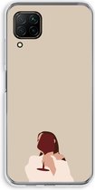 Case Company® - Huawei P40 Lite hoesje - I drink wine - Soft Cover Telefoonhoesje - Bescherming aan alle Kanten en Schermrand