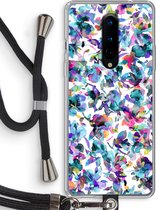 Case Company® - OnePlus 8 hoesje met Koord - Hibiscus Flowers - Telefoonhoesje met Zwart Koord - Bescherming aan alle Kanten en Over de Schermrand