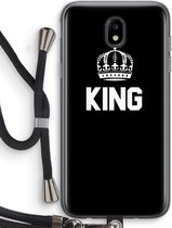 Case Company® - Samsung Galaxy J5 (2017) hoesje met Koord - King zwart - Telefoonhoesje met Zwart Koord - Bescherming aan alle Kanten en Over de Schermrand