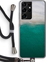 Case Company® - Samsung Galaxy S21 Ultra hoesje met Koord - Stranded - Telefoonhoesje met Zwart Koord - Bescherming aan alle Kanten en Over de Schermrand