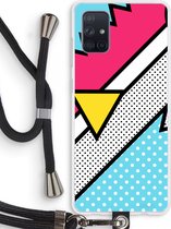 Case Company® - Samsung Galaxy A71 hoesje met Koord - Pop Art #3 - Telefoonhoesje met Zwart Koord - Bescherming aan alle Kanten en Over de Schermrand