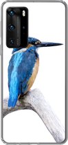 Telefoonhoesje Geschikt voor Huawei P40 Pro hoesje - IJsvogel - Tak - Snavel - Siliconen Telefoonhoesje