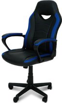 Gaming bureaustoel blauw in hoogte verstelbaar en kantelbaar