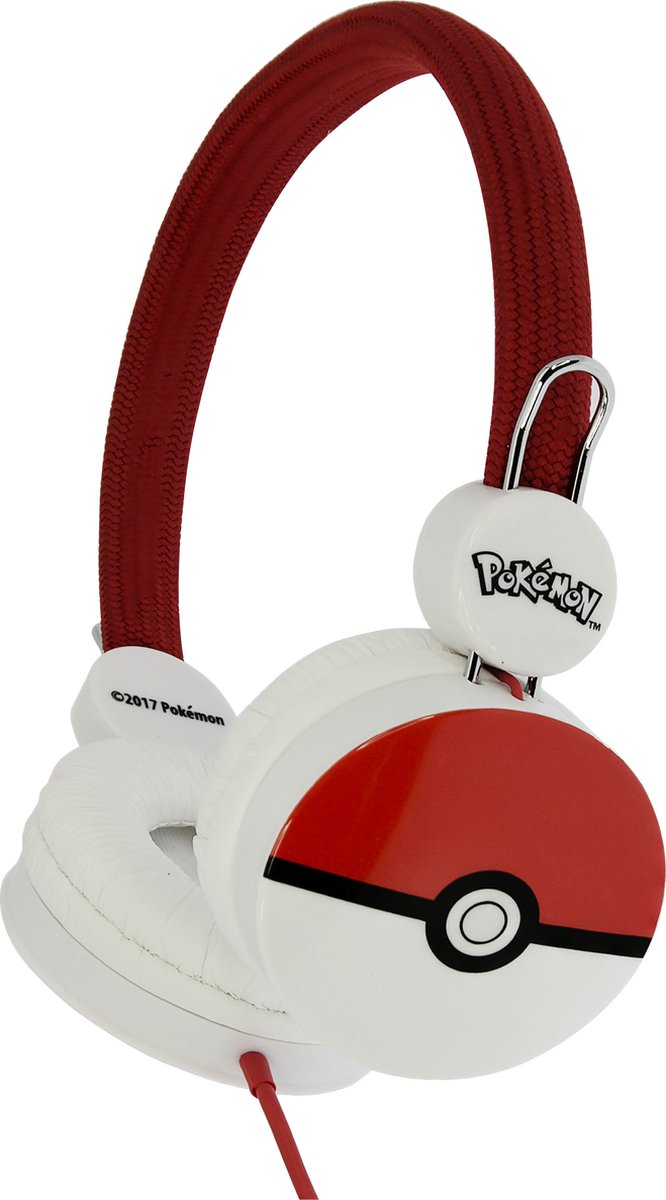Pokémon Pokéball symbool - kinder koptelefoon - volumebegrenzing - verstelbaar (3-8j)