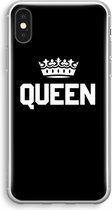 Case Company® - iPhone XS hoesje - Queen zwart - Soft Cover Telefoonhoesje - Bescherming aan alle Kanten en Schermrand