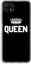 Case Company® - Samsung Galaxy A22 5G hoesje - Queen zwart - Soft Cover Telefoonhoesje - Bescherming aan alle Kanten en Schermrand