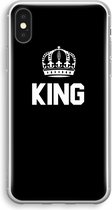 Case Company® - iPhone X hoesje - King zwart - Soft Cover Telefoonhoesje - Bescherming aan alle Kanten en Schermrand