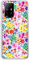 Case Company® - Oppo A94 5G hoesje - Little Flowers - Soft Cover Telefoonhoesje - Bescherming aan alle Kanten en Schermrand