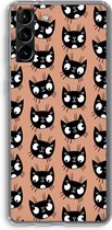 Case Company® - Samsung Galaxy S21 Plus hoesje - Kat - Soft Cover Telefoonhoesje - Bescherming aan alle Kanten en Schermrand