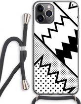 Case Company® - iPhone 11 Pro Max hoesje met Koord - Pop Art #5 - Telefoonhoesje met Zwart Koord - Extra Bescherming aan alle Kanten en Over de Schermrand