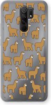 Case Company® - Xiaomi Redmi 9 hoesje - Alpacas - Soft Cover Telefoonhoesje - Bescherming aan alle Kanten en Schermrand