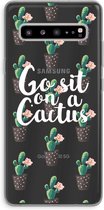 Case Company® - Samsung Galaxy S10 5G hoesje - Cactus quote - Soft Cover Telefoonhoesje - Bescherming aan alle Kanten en Schermrand