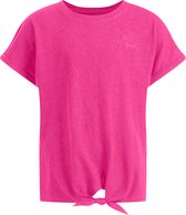 WE Fashion Meisjes T-shirt met knoopdetail