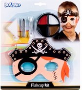 make-up kit Piraat karton zwart 4-delig