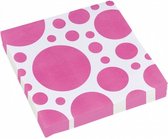 servetten Dots 33 x 33 cm 20 stuks roze