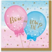 servetten gender reveal 33 x 33 cm blauw/roze 16 stuks