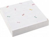 servetten Little Dancer strikjes 25 x 25 cm wit 20 stuks