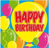 servetten Happy Birthday 25 cm papier 20-delig