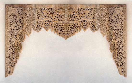 400cm X 280cm - Papiers Papier peint photo - Ornements en bois d'Extrême-Orient, Recommandés pour votre mur, en 11 tailles, y compris la colle à papier peint