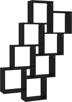 vidaXL-Wandschap-kubus-90x15x119-cm-bewerkt-hout-zwart