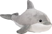 Pluche knuffel dolfijn grijs 40 cm - Speelgoed knuffeldieren voor kinderen