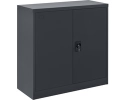 Kantoorkast Molise met slot sleutels 90x40x90 cm donkergrijs