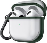 Mobigear Hoesje geschikt voor Apple AirPods 3 Hoesje Flexibel TPU | Mobigear Shockproof - Groen