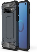 Mobigear Hoesje geschikt voor Samsung Galaxy S10 Telefoonhoesje Hardcase | Mobigear Outdoor Backcover Shockproof | Schokbestendig Galaxy S10 Telefoonhoesje | Anti Shock Proof - Marineblauw