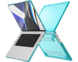 Mobigear Laptophoes geschikt voor Apple MacBook Pro 14 Inch (2021-2024) Hoes Hardshell Laptopcover MacBook Case | Mobigear Shockproof - Blauw - Model A2442 / A2779 / A2918 / A2992 / A3401