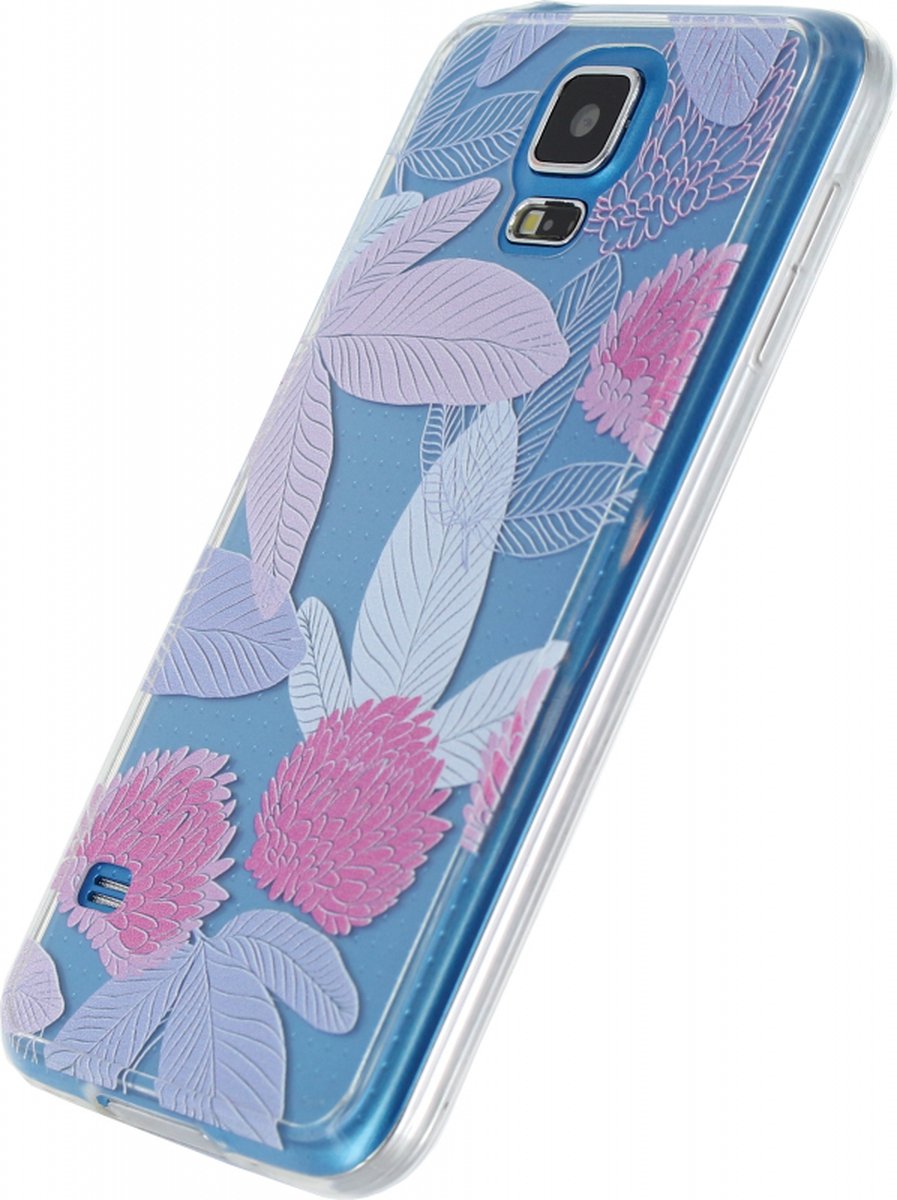 Samsung Galaxy S5 Hoesje - Xccess - Serie - Hard Kunststof Backcover - Pink Floral - Hoesje Geschikt Voor Samsung Galaxy S5